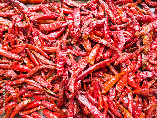 Dried chillies or dried peppers are key ingredient in Asian cooking for add some spiciness to the flavour.