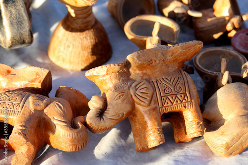 handcrafted traditional elephant Sculpture