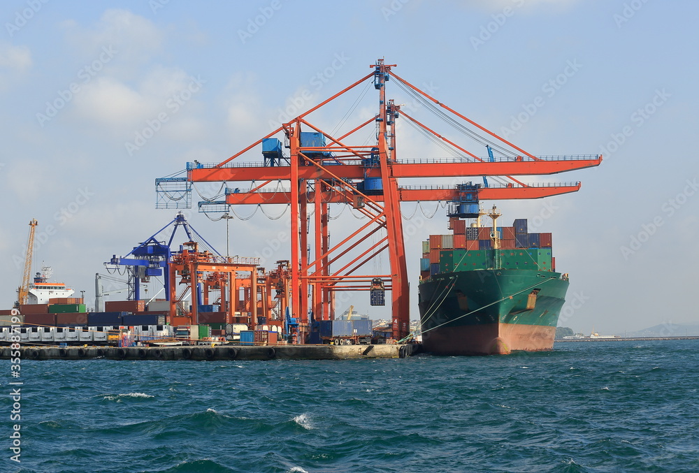 container ship, Haydarpaşa port. Istanbul, Turkey