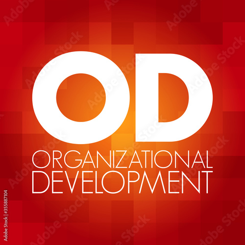 OD - Organizational Development acronym, business concept background