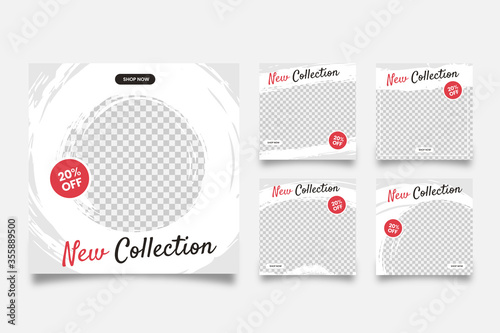 Brush fashion social media post template