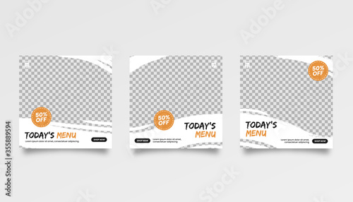 Social media post template for food menu