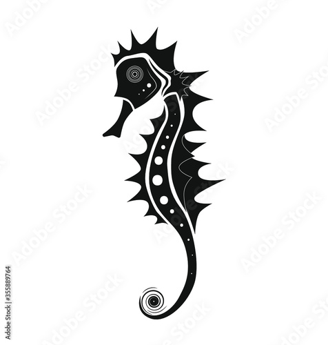 Seahorse creative design. Vector illustration.
