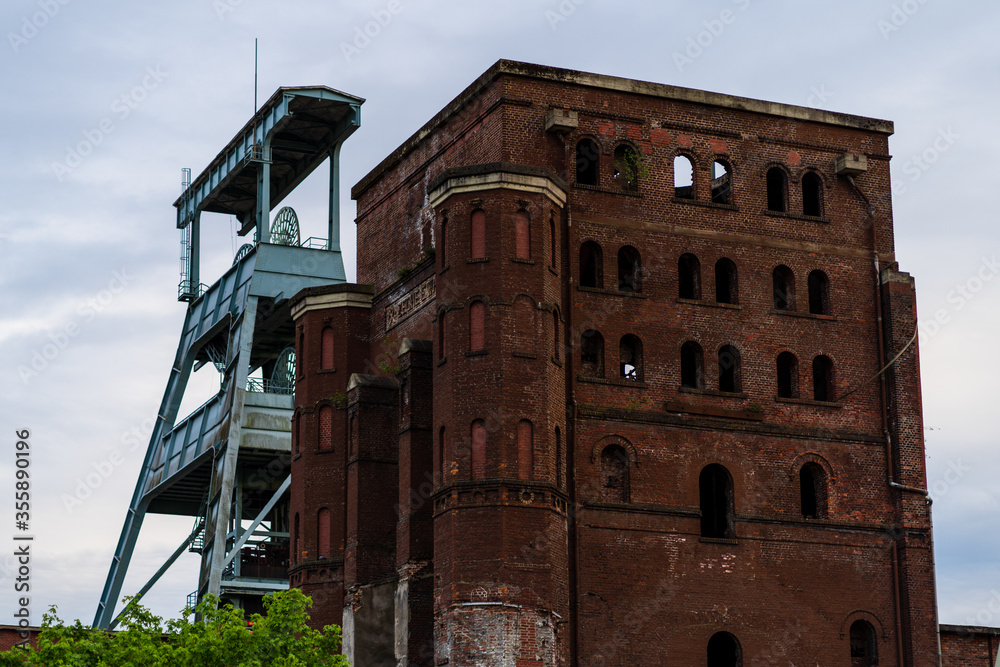 View of the disused coal mine Ewald in the Ruhr area in Germany