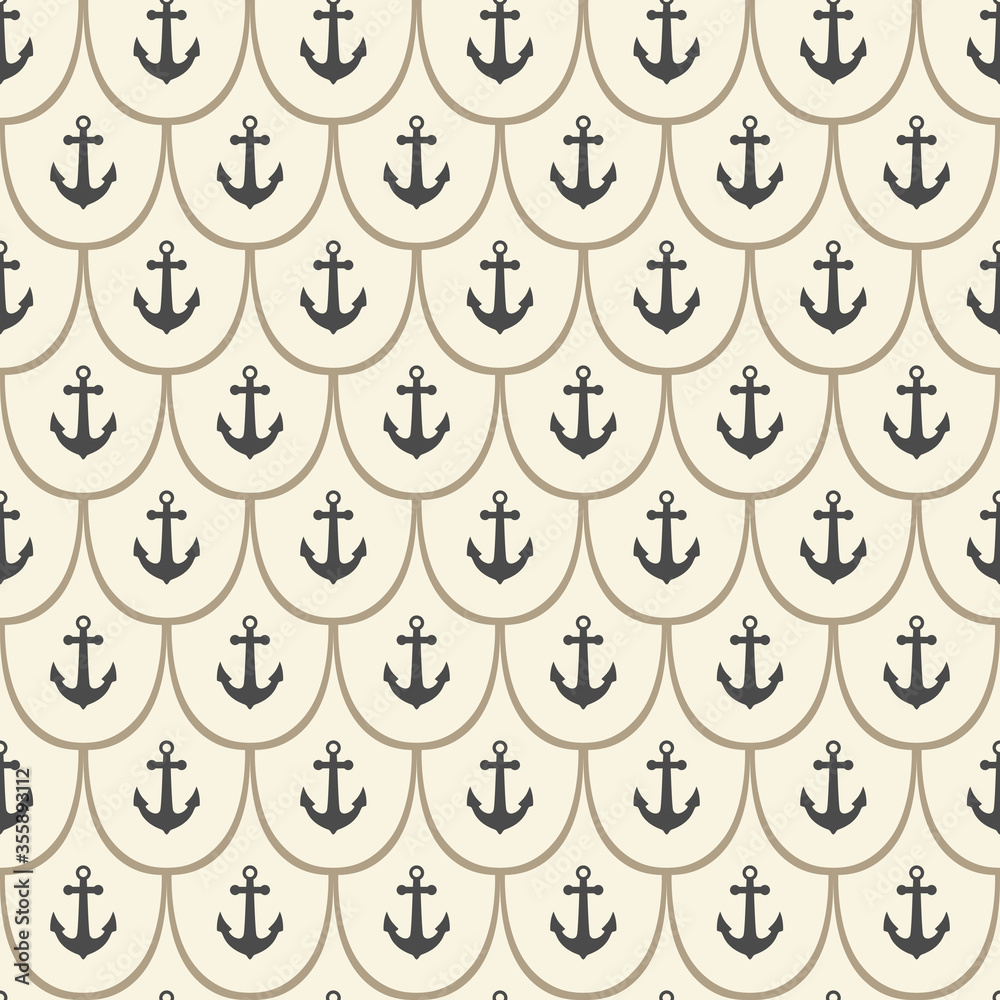 Seamless anchor pattern Seamless anchor pattern