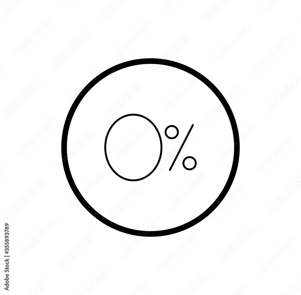 0% - Zero Percent on white background. Vector illustration, easy to edit. Template for your design, website, infographic, brochure, cover, business annual report 0% - Zero Percent on white background. Vector illustration, easy to edit. Template for your design, website, infographic, brochure, cover, business annual report