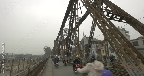 Long Bien Bridge, is a historic cantilever bridge in Hanoi, Vietnam