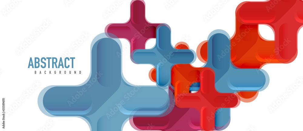 Glossy multicolored plastic style cross composition, x shape design, techno geometric modern abstract background. Trendy abstract layout template Glossy multicolored plastic style cross composition, x shape design, techno geometric modern abstract background. Trendy abstract layout template