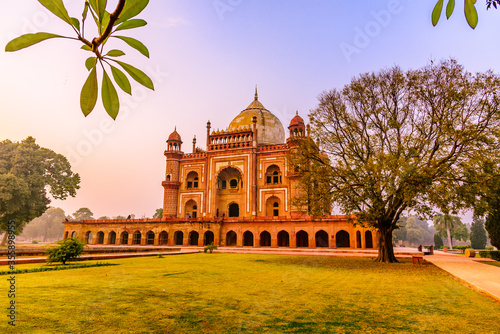 Safdarjung's Tomb  is a red sandstone & marble mausoleum in Delhi, India. It was built in 1753-54 by nawab 'Shuja-ud-Daulah' as tribute to his father 'Mirza Abul Mansur Khan' entitled 'Safdarjung'.  photo