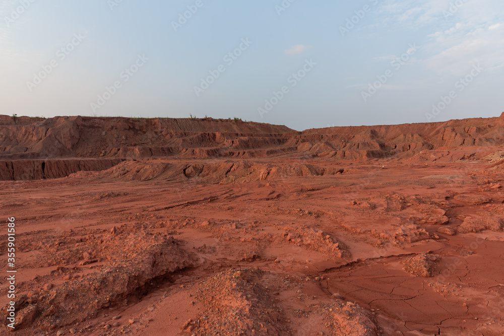 Wild Gobi Desert mud mound landscape Wild Gobi Desert mud mound landscape