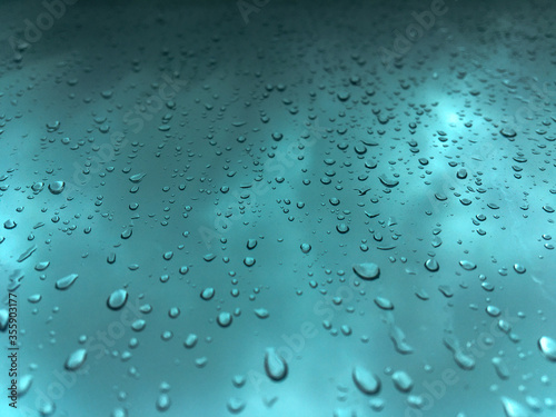 Water droplets that perch on the glass.in thailand