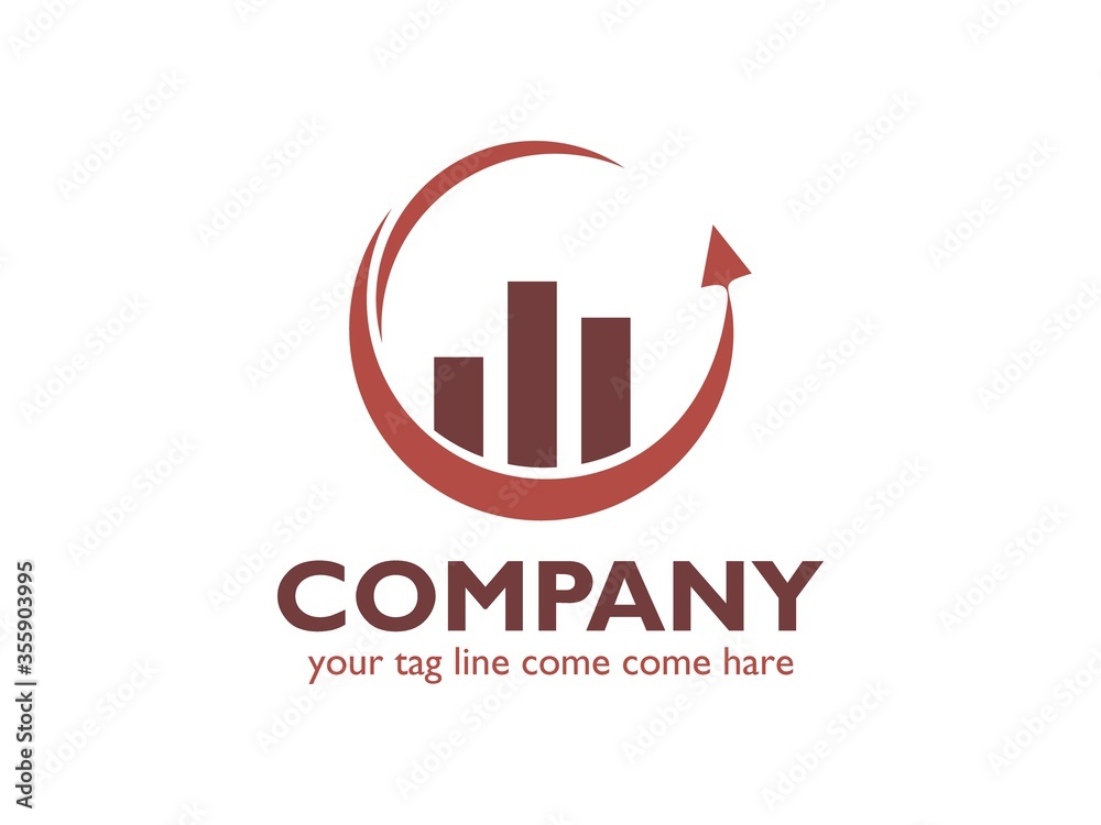 C letter logo design for accounting company Finance Logo Design Vector Illustration