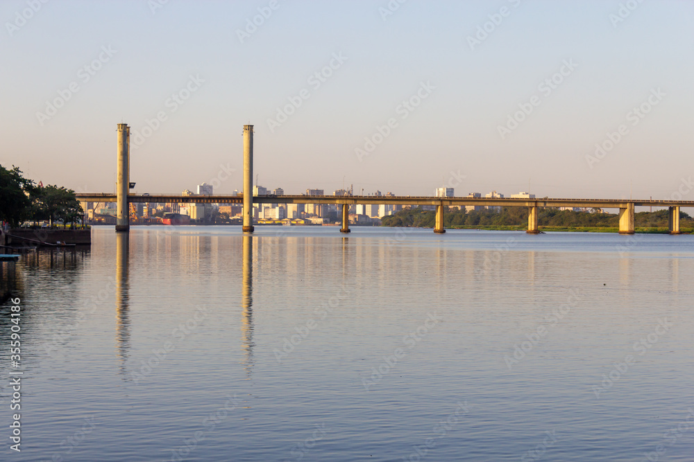 Bridge over Guaiba river in Porto Alegre