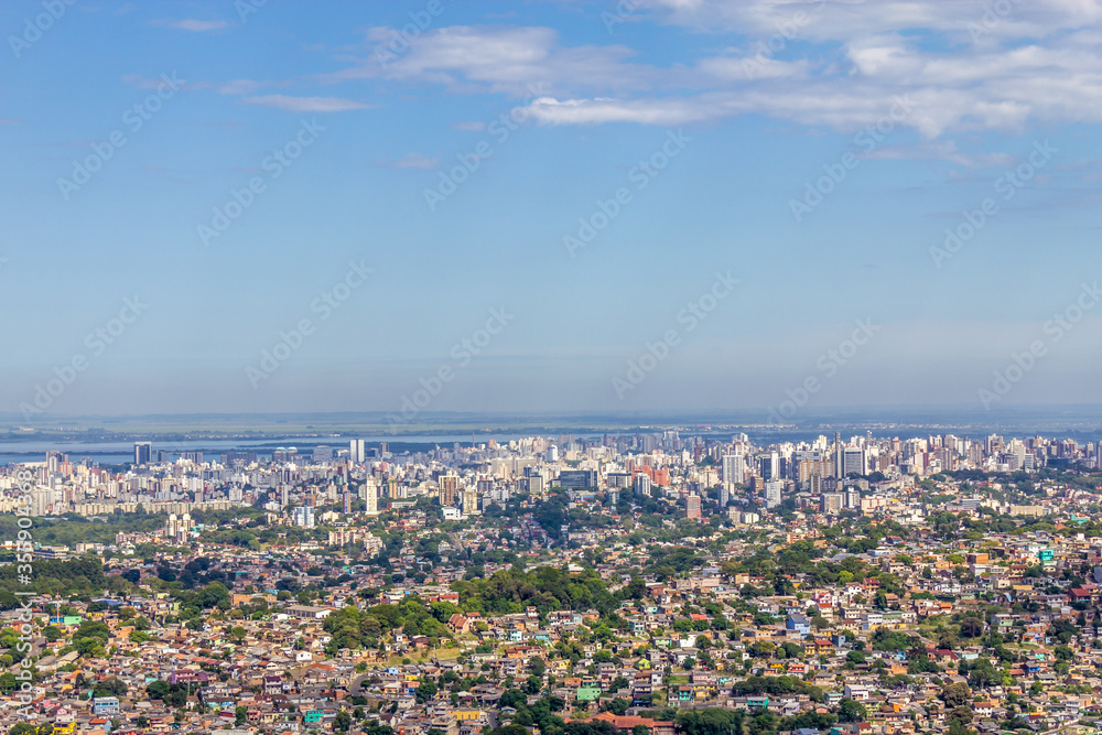 Porto Alegre city from Morro Santana mountain