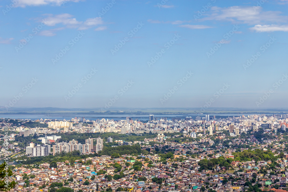 Fototapeta premium Porto Alegre city from Morro Santana mountain