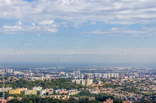 Porto Alegre city from Morro Santana mountain