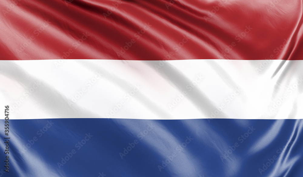 Banner. Realistic flag. Waving flag of the country of the European Union. 3d illustration Banner. Realistic flag. Waving flag of the country of the European Union. 3d illustration