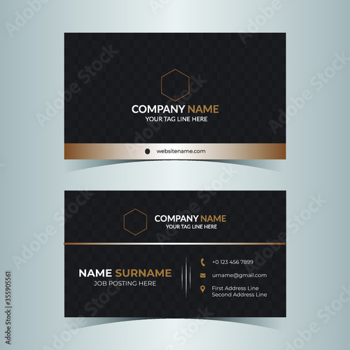 Luxury business card, creative, corporate, professional and clean business card, name card print ready template vector 