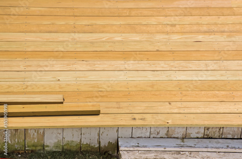 Pressure treated wood on new deck