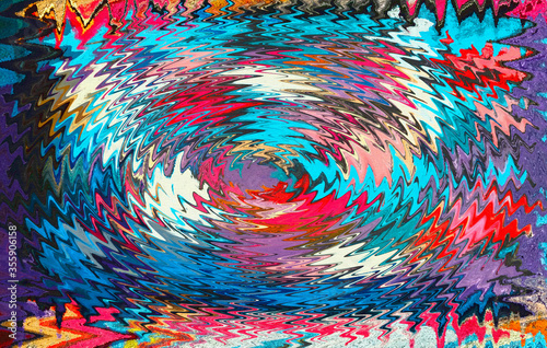Abstract multicolored and marble painting  wall, Texture noise stripe retro background, Synaesthesia modern art digital paint blurred for background