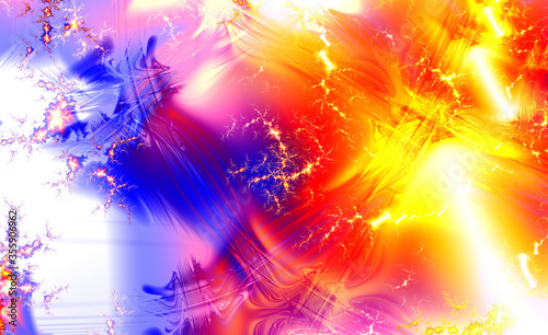 Fototapeta Naklejka Na Ścianę i Meble -  Abstract meditative color fractal background