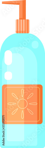 Flat illustration icon sunblock, summer cream