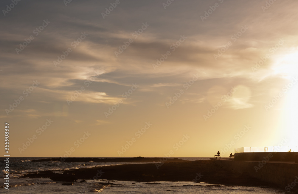 Sunset in the Colonia de Sant Jordi against the light Sunset in the Colonia de Sant Jordi against the light