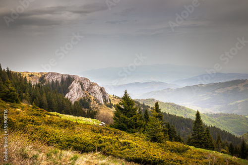 Mountains, hills and meadows on Kopaonik mountain in Serbia