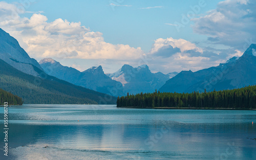 maligne lake view inside Jasper National Park  Alberta  Canada