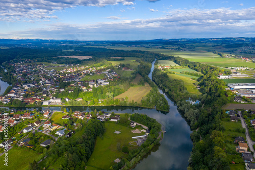 Traun und Ager Zusammenfluss photo