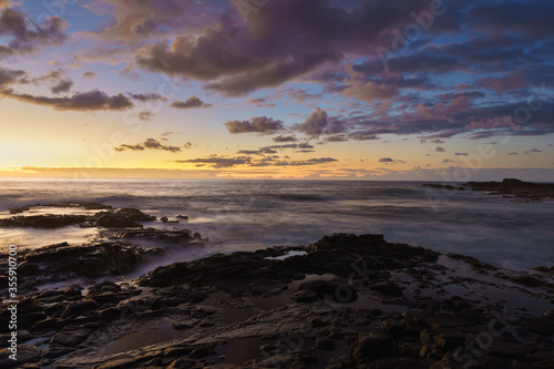 coucher de soleil sur l'océan