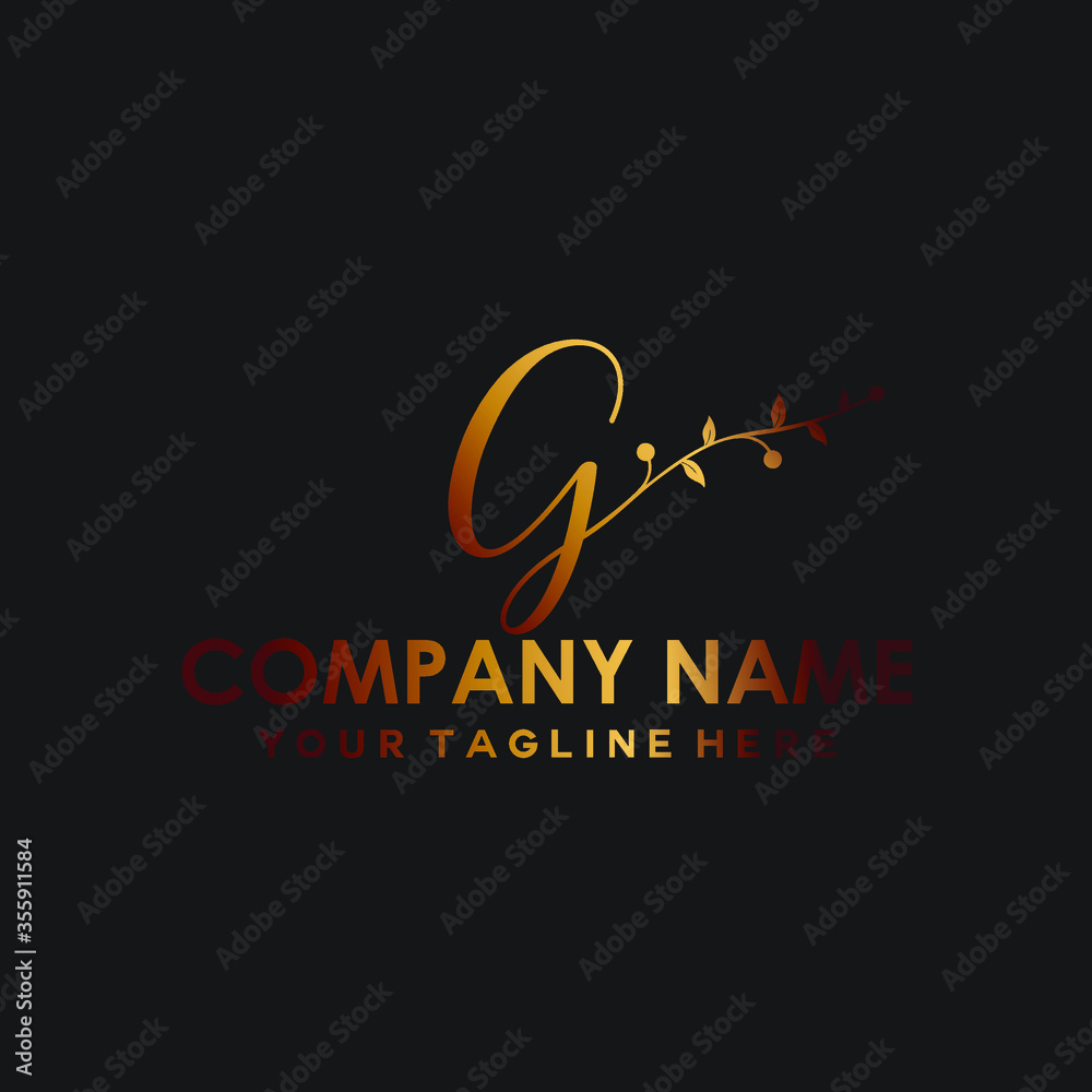 Fototapeta premium letter g gold vector