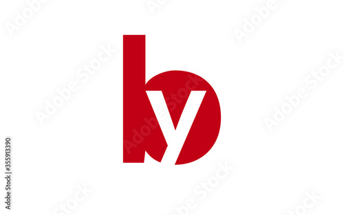 by or yb Letter Initial Logo Design, Vector Template