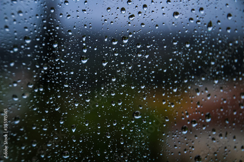 raindrops on window