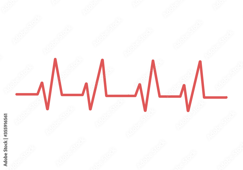Heartbeat line. Vector illustration. Heartbeat line. Vector illustration.