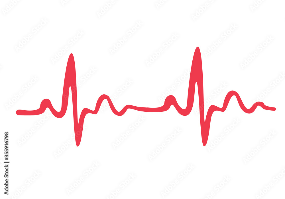 Heartbeat line. Vector illustration. Heartbeat line. Vector illustration.