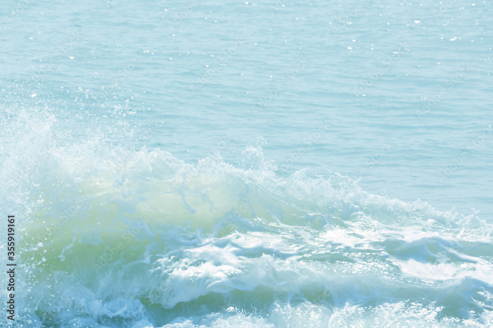 Fototapeta premium Blue sea wave splash