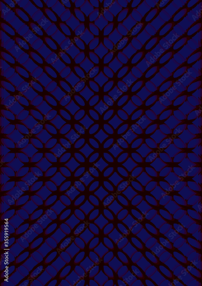 Patrón de elementos ovales conectados con efecto distorsionado. Patrón de elementos ovales conectados con efecto distorsionado.