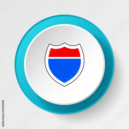 Free Download Round button for web icon, Traffic signs, highway. Vector icon - GFXLoad