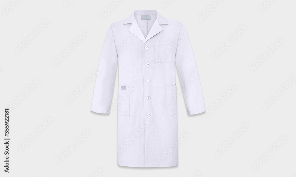 Laboratory coat clothing on a white background Laboratory coat clothing on a white background