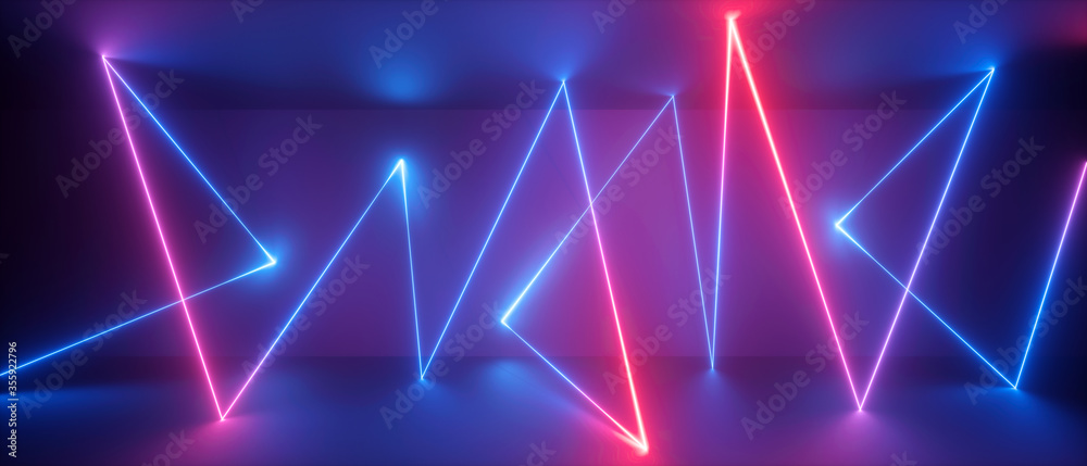 3d abstract neon light background, chaotic trajectory path glowing in ultraviolet spectrum, violet blue red laser rays 3d abstract neon light background, chaotic trajectory path glowing in ultraviolet spectrum, violet blue red laser rays