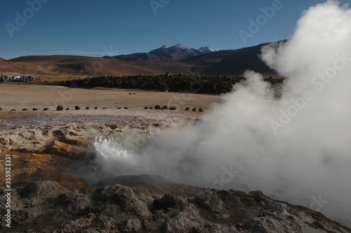 Geiser del Tatio San Pedro De Atacama Sudamerica Chile Desierto de Atacama Agua Volcanica © Arturo