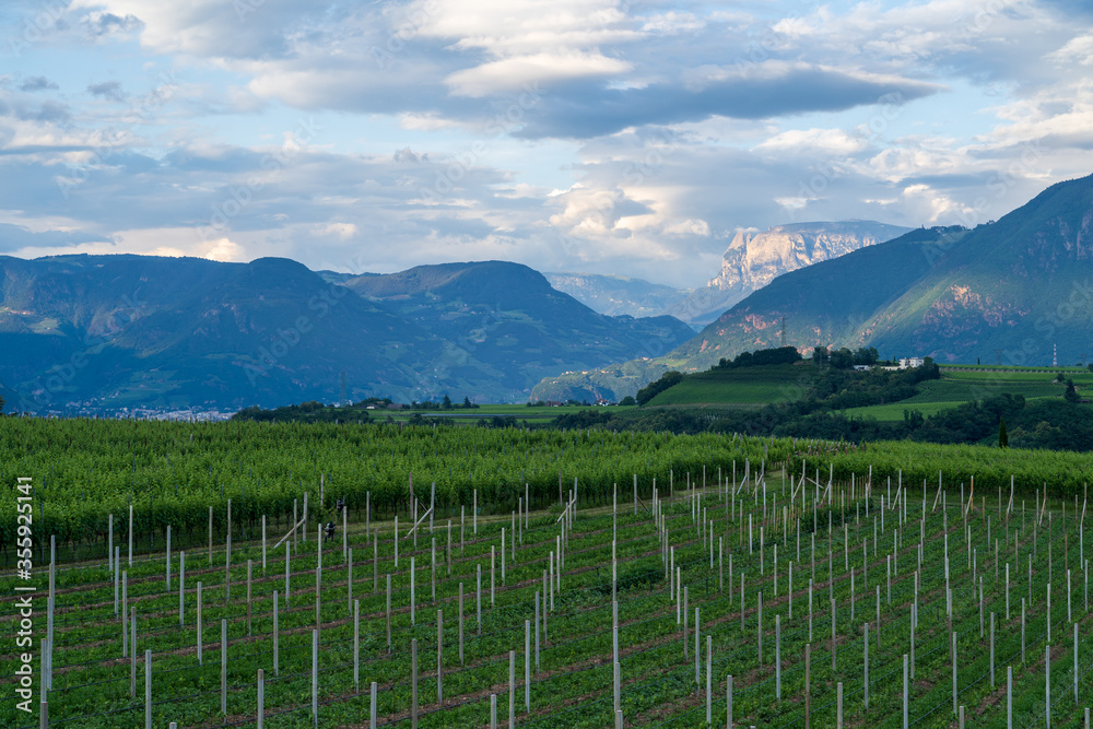 A view of the beautiful Appiano in Italian South Tyrol