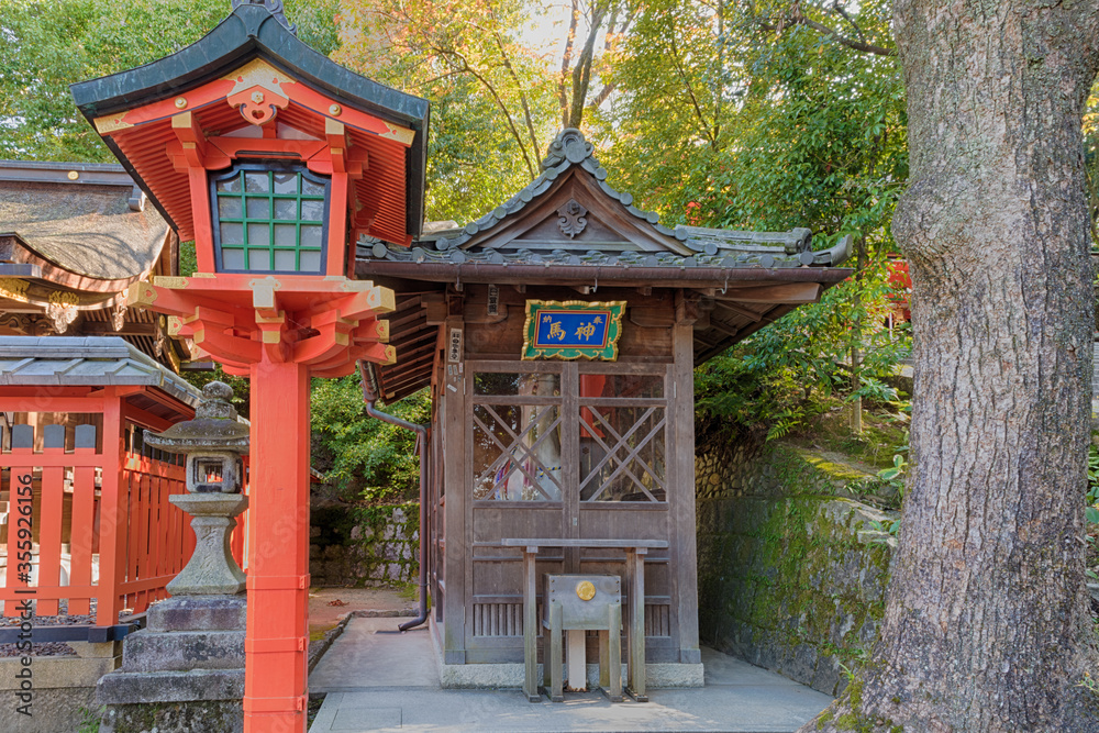 A captured moment in the famous Fushimi Inari shrine in Kyoto Japan A captured moment in the famous Fushimi Inari shrine in Kyoto Japan