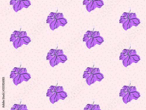 Image without seams. Beautiful pattern on a summer theme. Pattern consisting of  flowers and  herbs. Background image.
