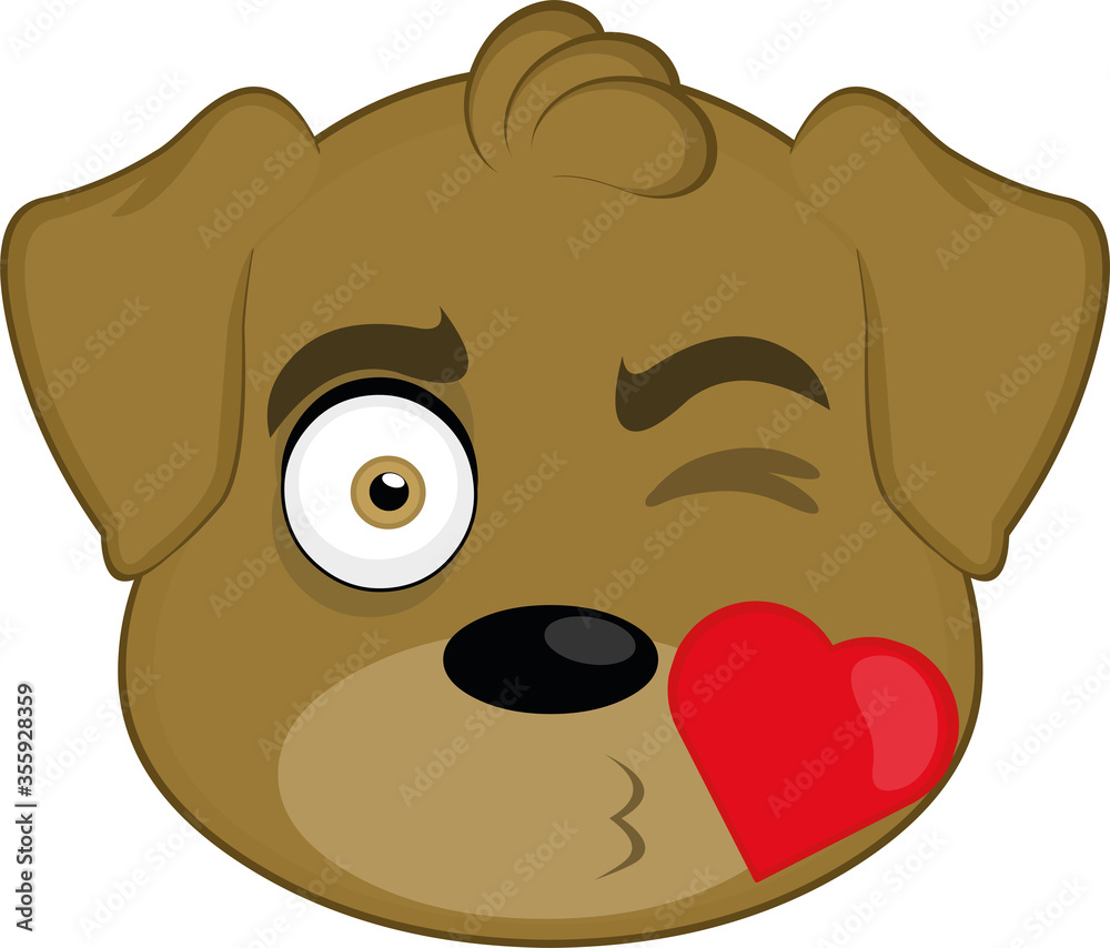 Vector illustration of the face of a funny dog cartoon
Vector illustration of the face of a funny dog cartoon