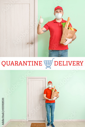 Male courier of food delive...
