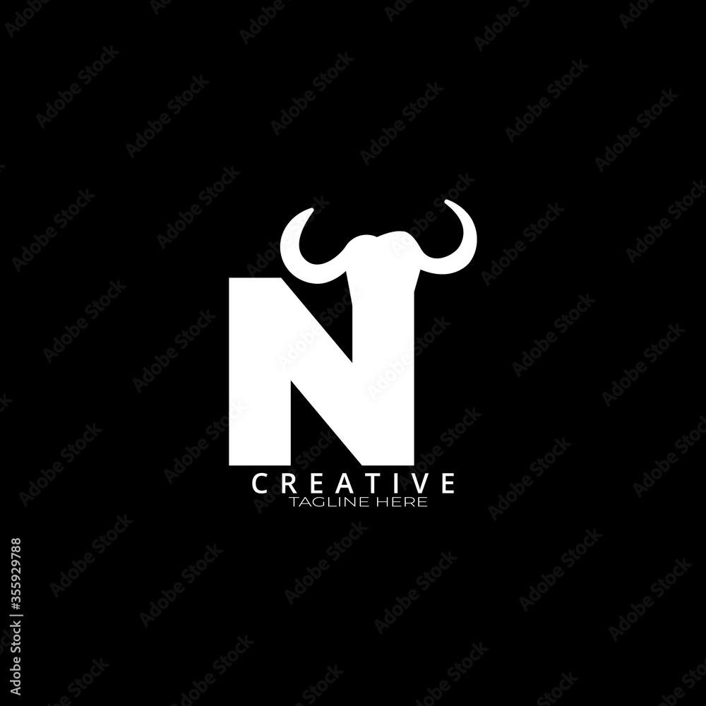 Simple N letter logo design Simple N letter logo design