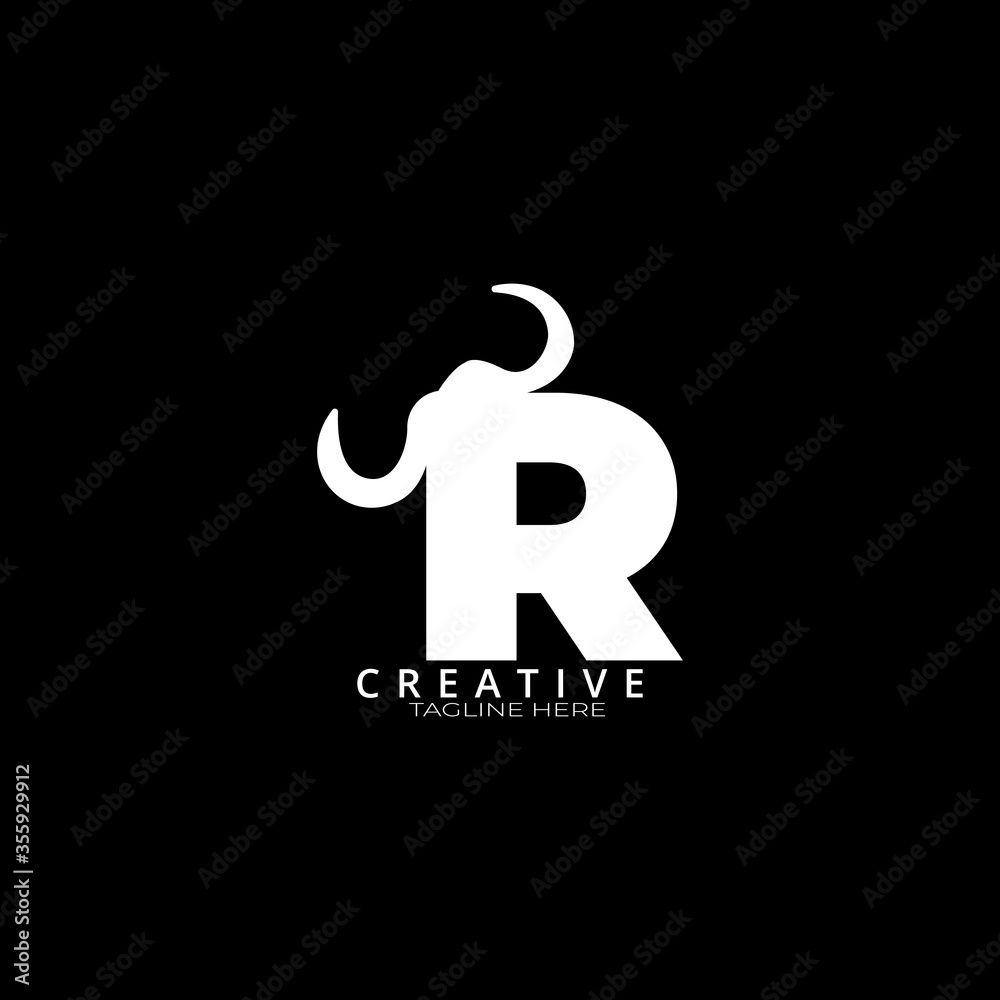 Simple R letter logo design Simple R letter logo design