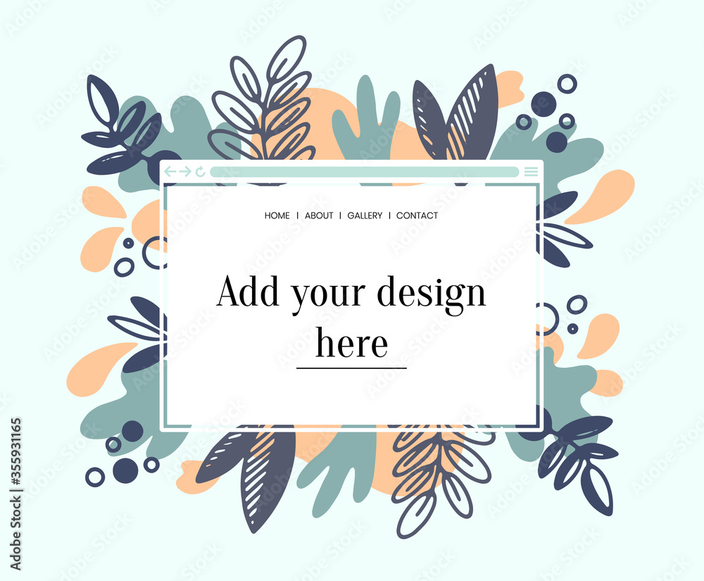 Fototapeta premium Flat design nature frame background presentation